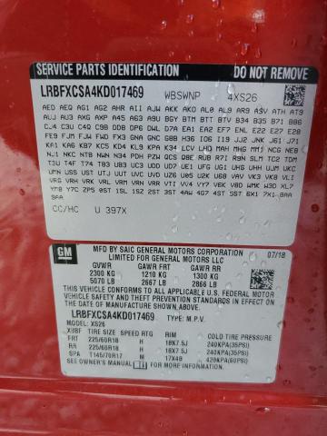 LRBFXCSA4KD017469 Buick Envision Essence