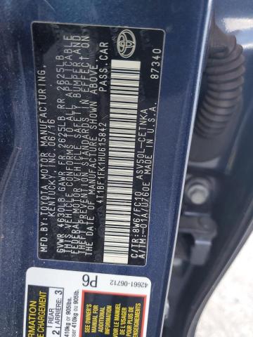 2017 TOYOTA CAMARY 4T1BF1FK1HU615842