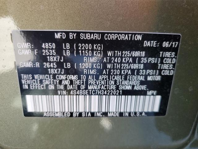4S4BSETC7H3422021 Subaru Outback Touring