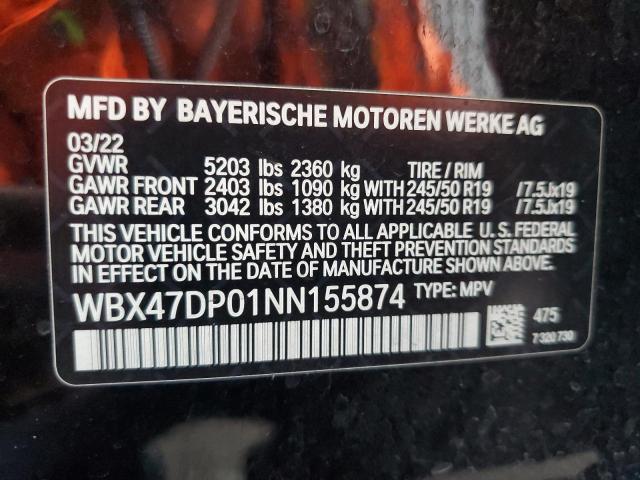 WBX47DP01NN155874 BMW X3 SDRIVE3 10