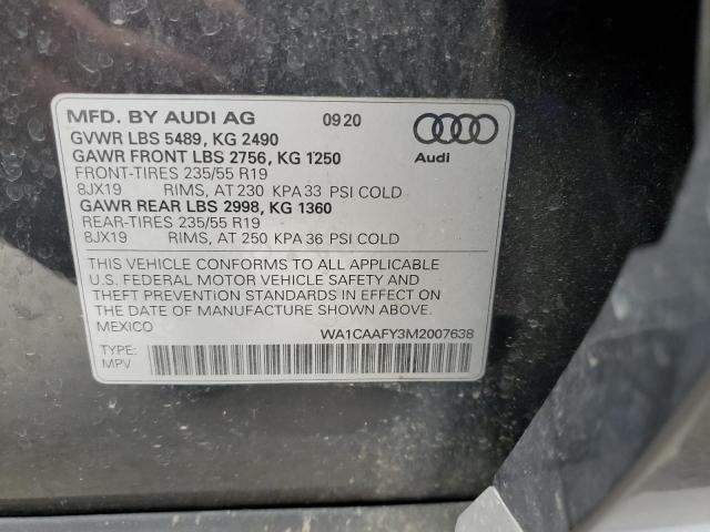 WA1CAAFY3M2007638 2021 AUDI Q5, photo no. 14