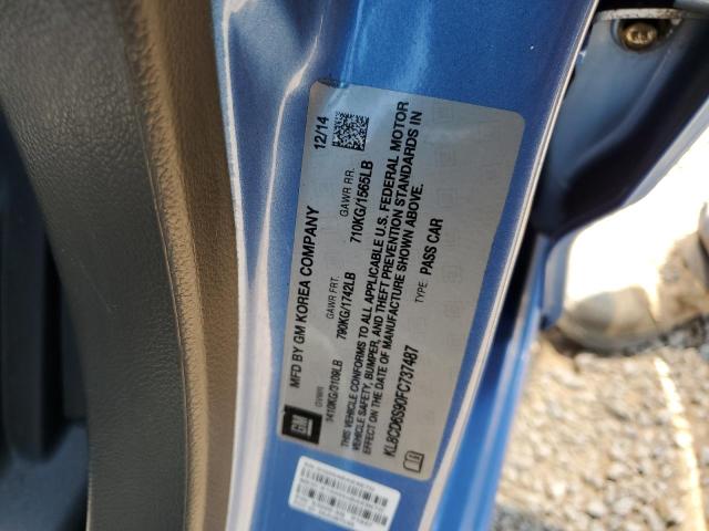 2015 CHEVROLET SPARK KL8CD6S90FC737487