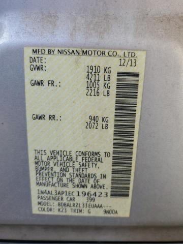 1N4AL3AP1EC196423 Nissan ALTIMA 2.5