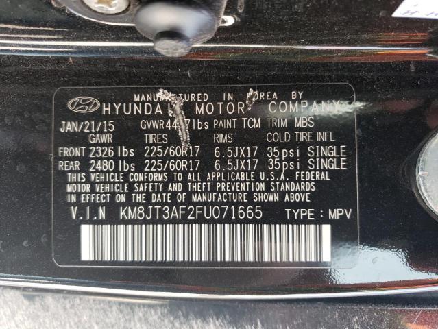 2015 HYUNDAI TUCSON GLS - KM8JT3AF2FU071665