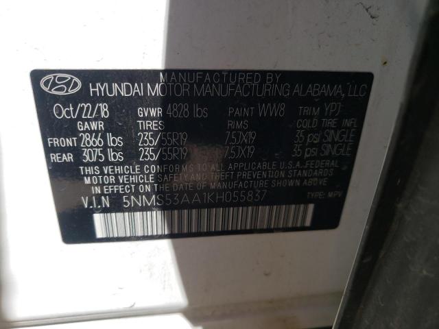 2019 HYUNDAI SANTA FE L - 5NMS53AA1KH055837