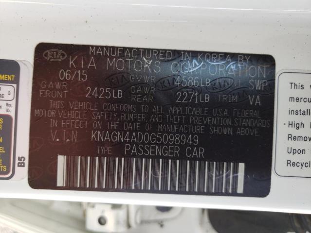 KNAGN4AD0G5098949 KIA OPTIMA HYBRID