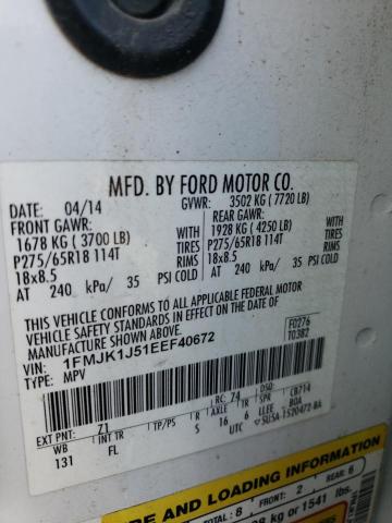 1FMJK1J51EEF40672 Ford Expedition El Xlt