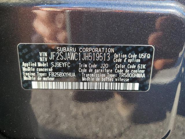 JF2SJAWC1JH519513 Subaru Forester 2.5i Touring
