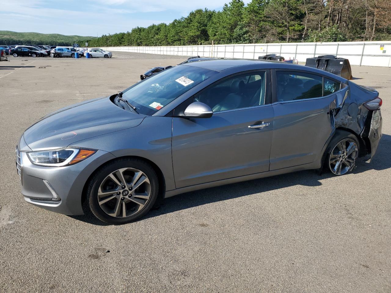 HYUNDAI ELANTRA SE 2017 gray  gas KMHD84LF5HU224706 photo #1