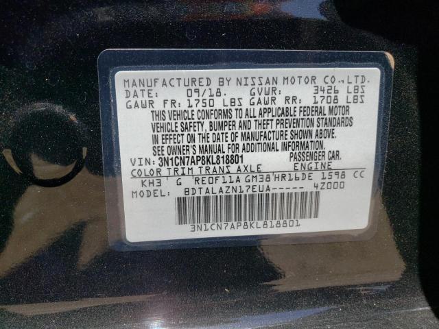 3N1CN7AP8KL818801 Nissan VERSA S