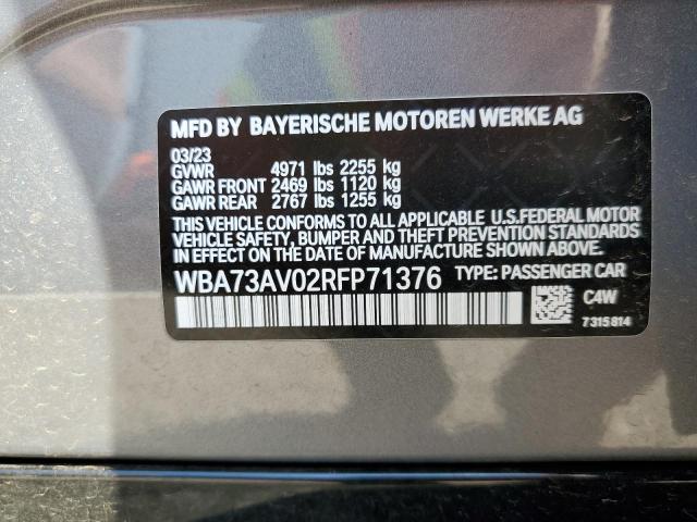 2024 BMW 430XI GRAN - WBA73AV02RFP71376