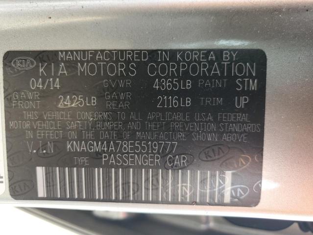 KNAGM4A78E5519777 KIA Optima Lx
