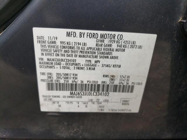 MAJ6S3JL0LC334102 Ford Ecosport Ses