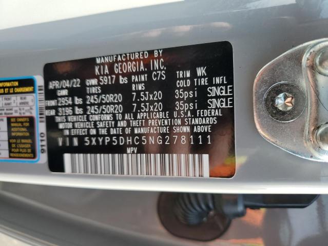 5XYP5DHC5NG278111 KIA Telluride Sx