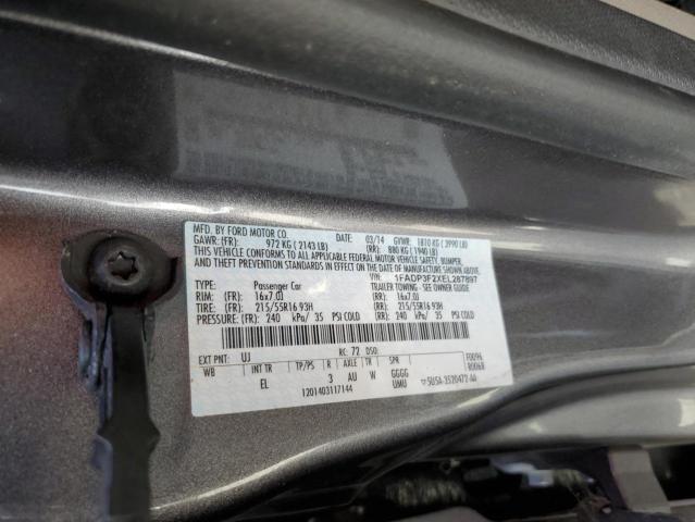 1FADP3F2XEL287897 Ford FOCUS SE
