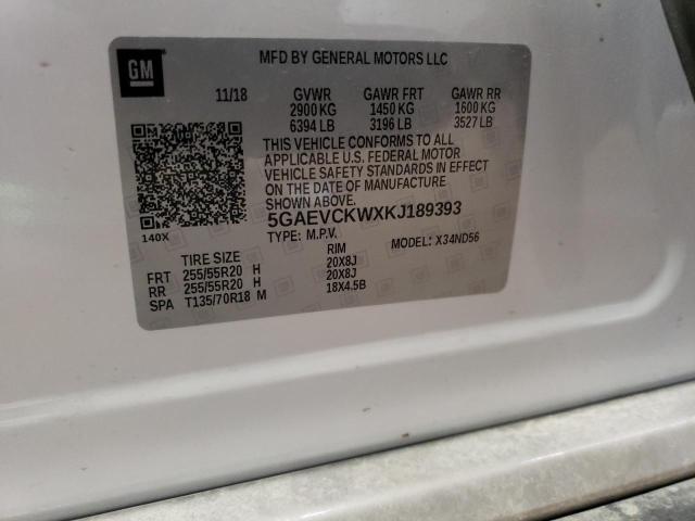 5GAEVCKWXKJ189393 Buick Enclave Avenir
