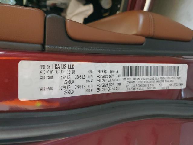 1C4RJFJG9KC636016 Jeep Grand Cherokee Summit