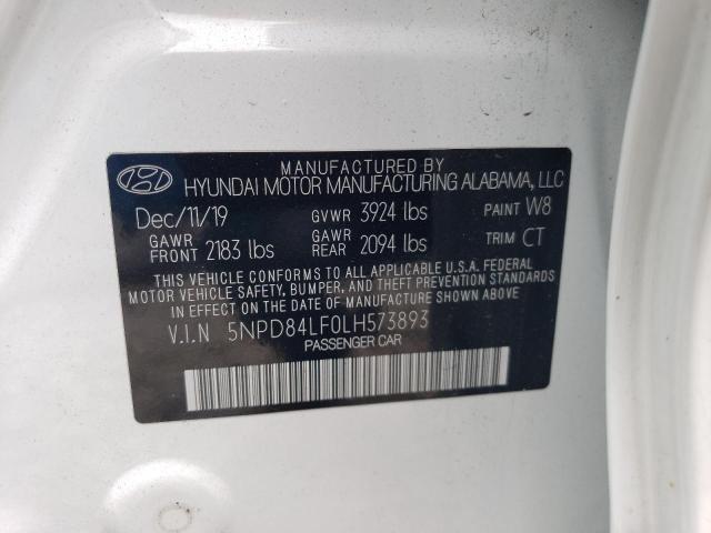 5NPD84LF0LH573893 | 2020 HYUNDAI ELANTRA SE