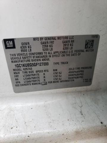2016 CHEVROLET SILVERADO2 1GC1KUEG5GF127099