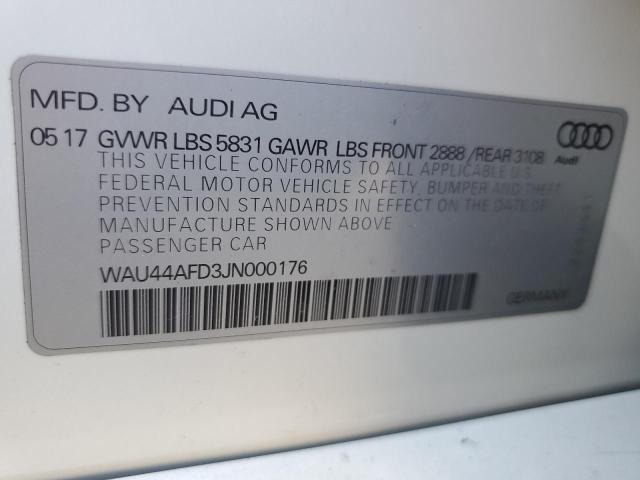 2018 AUDI A8 L QUATT - WAU44AFD3JN000176