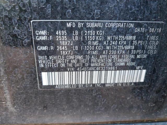 4S4BSANC4K3219861 Subaru Outback 2.5i Limited