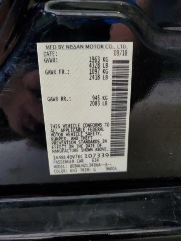 1N4BL4DV7KC107339 Nissan ALTIMA SV