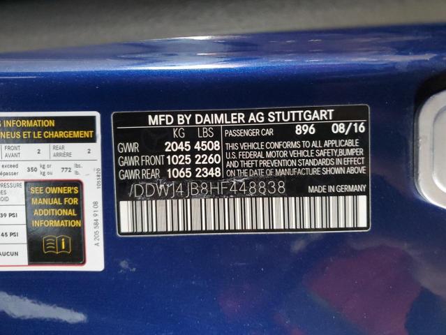 WDDWJ4JB8HF448838 Mercedes-Benz C 300