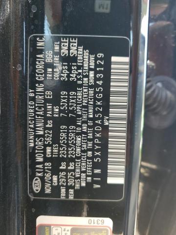 5XYPKDA52KG543129 KIA SORENTO SX