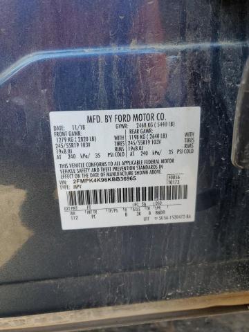 2FMPK4K96KBB36965 2019 FORD EDGE - Image 12