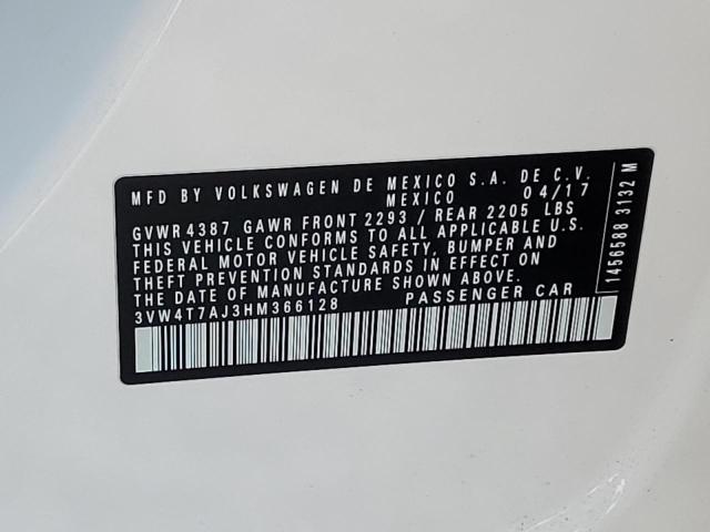 2017 VOLKSWAGEN JETTA GLI - 3VW4T7AJ3HM366128