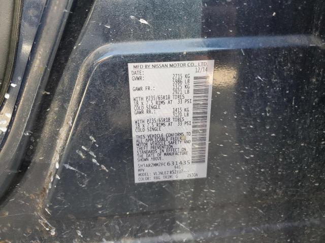 5N1AR2MM2FC631435 Nissan Pathfinder S