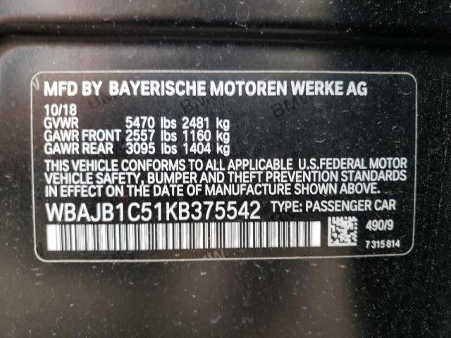 WBAJB1C51KB375542 BMW 530XE