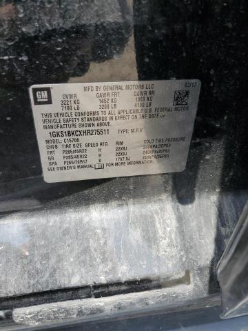 1GKS1BKCXHR275511 GMC YUKON SLT