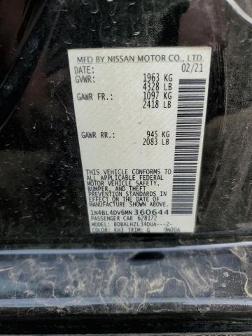 1N4BL4DV6MN360644 Nissan ALTIMA SV