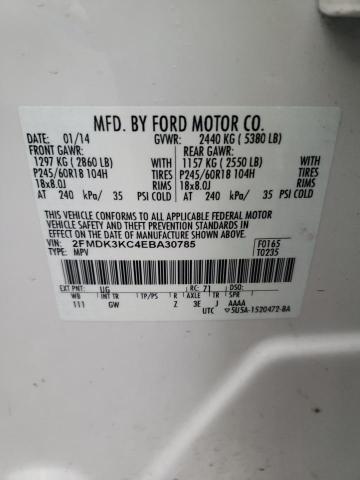 2FMDK3KC4EBA30785 | 2014 FORD EDGE LIMIT