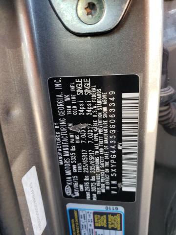 5XYPG4A35GG063349 KIA SORENTO LX