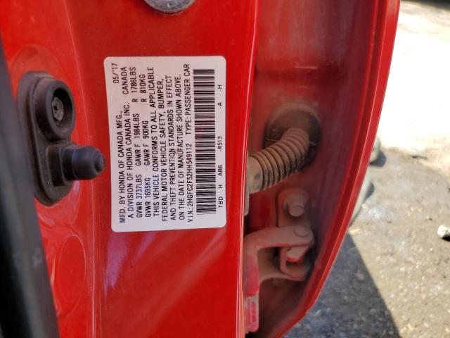 2017 HONDA CIVIC LX - 2HGFC2F52HH549112