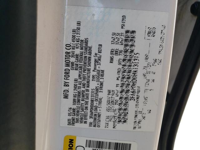 3FA6P0HD0HR131315 Ford FUSION SE