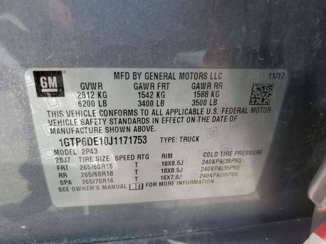 2018 GMC CANYON SLT 1GTP6DE10J1171753