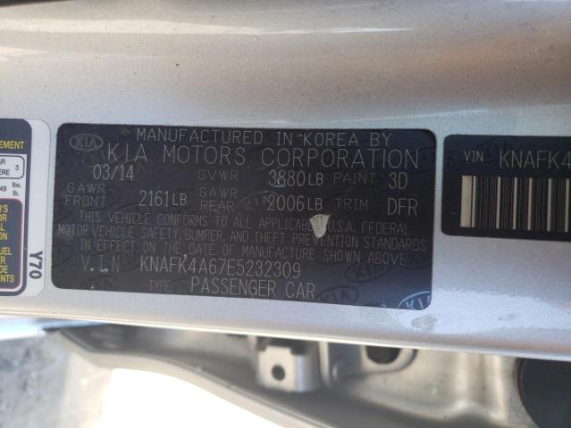 KNAFK4A67E5232309 KIA FORTE LX