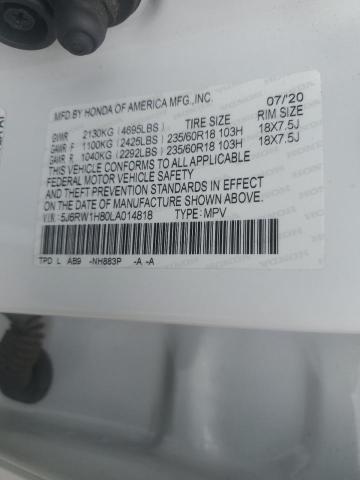 5J6RW1H80LA014818 Honda CR-V EXL
