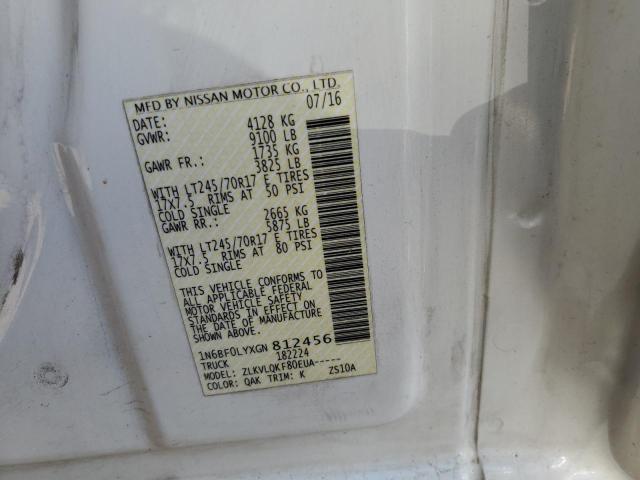 2016 NISSAN NV 2500 S - 1N6BF0LYXGN812456