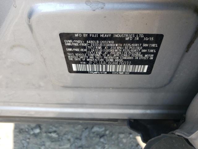 JF2SJAAC8GH476031 Subaru Forester 2.5i