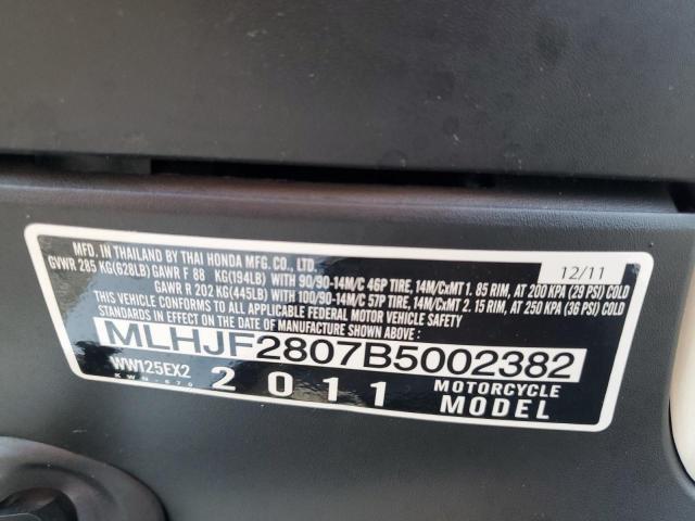 2011 HONDA PCX MLHJF2807B5002382