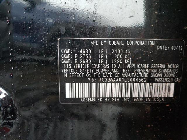 2020 SUBARU LEGACY 4S3BWAA61L3004562