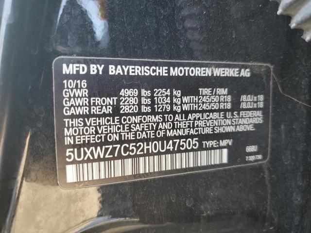 5UXWZ7C52H0U47505 BMW X3 Sdrive28i