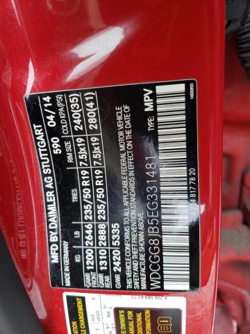 WDCGG8JB5EG331481 Mercedes-Benz Glk 350 4matic