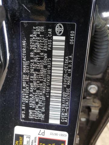 4T1BF1FK6FU018375 Toyota CAMRY LE