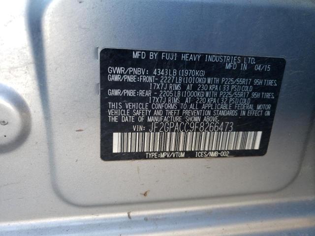 JF2GPACC9F8266473 Subaru Xv Crosstrek 2.0 Premium