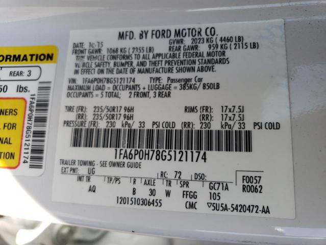 1FA6P0H78G5121174 Ford FUSION SE